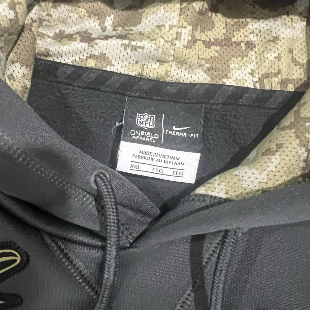 Nike Miami Dolphins Salute to Service NFL Hoodie XXL Fleece Lined Camo Therma